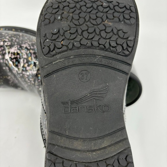 Dansko Professional XP 2.0 Clog Shoe Black Patent Spray Paint EU Size 37 - Picture 8 of 9